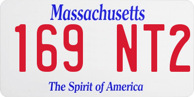 MA license plate 169NT2