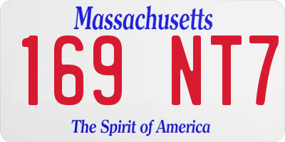 MA license plate 169NT7