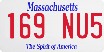 MA license plate 169NU5
