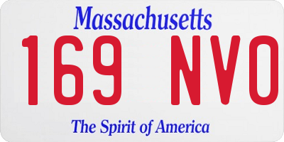 MA license plate 169NV0