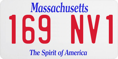 MA license plate 169NV1