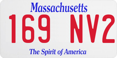 MA license plate 169NV2