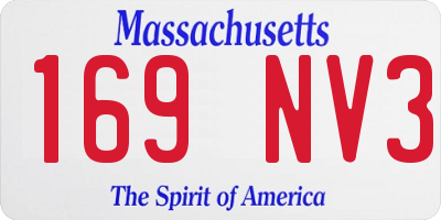MA license plate 169NV3