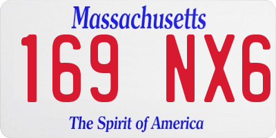 MA license plate 169NX6