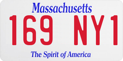 MA license plate 169NY1