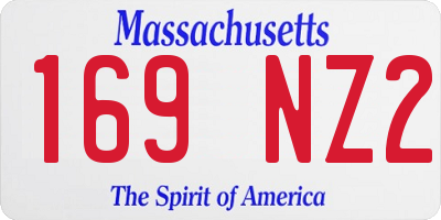 MA license plate 169NZ2