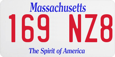 MA license plate 169NZ8
