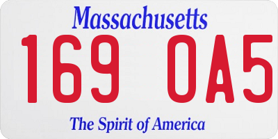 MA license plate 169OA5