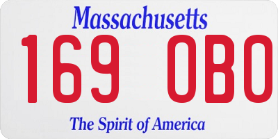 MA license plate 169OB0