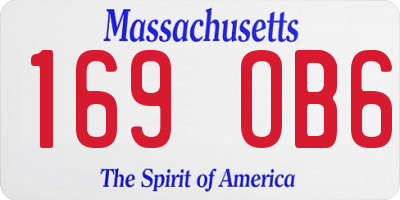 MA license plate 169OB6