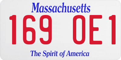 MA license plate 169OE1