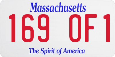 MA license plate 169OF1