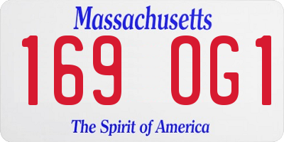MA license plate 169OG1
