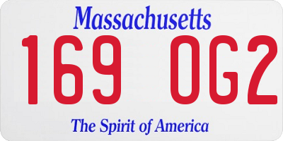 MA license plate 169OG2