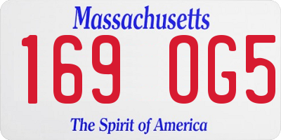 MA license plate 169OG5