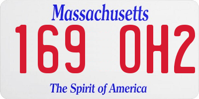 MA license plate 169OH2