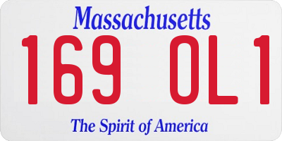 MA license plate 169OL1