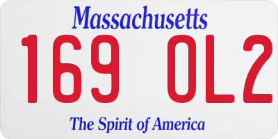MA license plate 169OL2