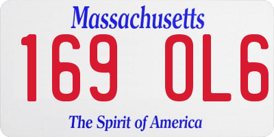 MA license plate 169OL6