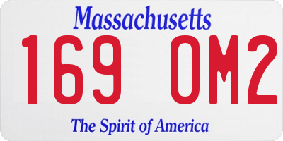MA license plate 169OM2