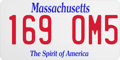 MA license plate 169OM5
