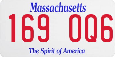 MA license plate 169OQ6