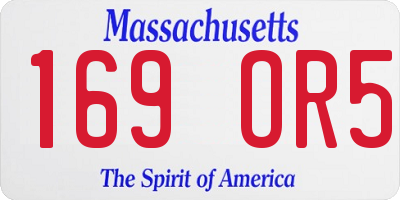 MA license plate 169OR5