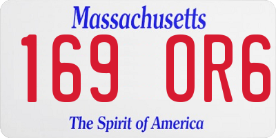 MA license plate 169OR6