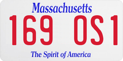 MA license plate 169OS1
