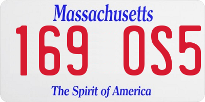 MA license plate 169OS5