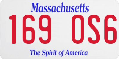 MA license plate 169OS6