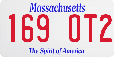 MA license plate 169OT2
