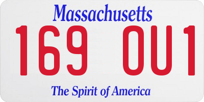 MA license plate 169OU1