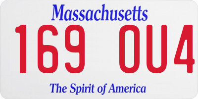 MA license plate 169OU4