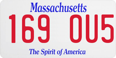 MA license plate 169OU5