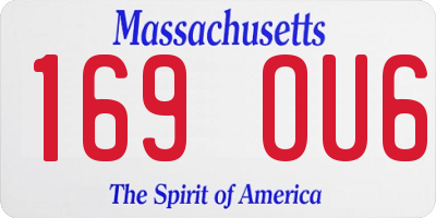 MA license plate 169OU6