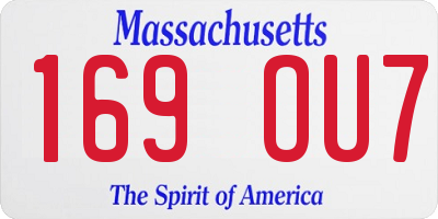 MA license plate 169OU7