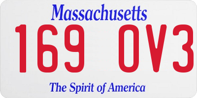 MA license plate 169OV3