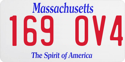 MA license plate 169OV4