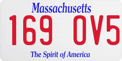 MA license plate 169OV5