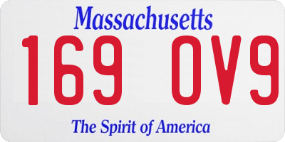 MA license plate 169OV9