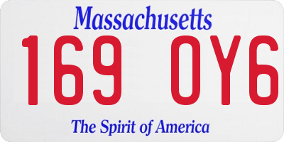 MA license plate 169OY6