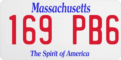 MA license plate 169PB6