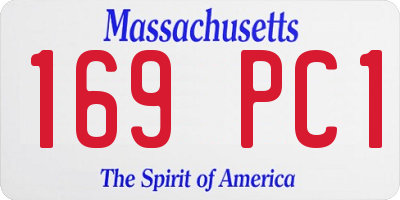 MA license plate 169PC1