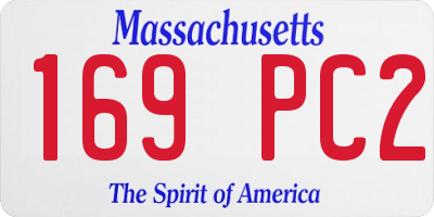 MA license plate 169PC2