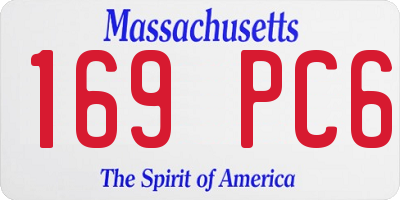 MA license plate 169PC6