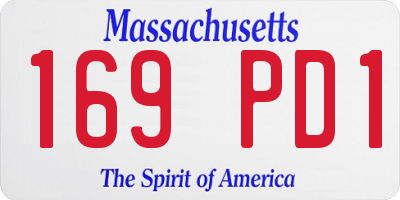 MA license plate 169PD1