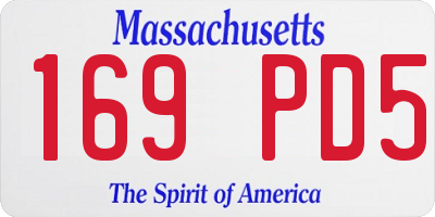 MA license plate 169PD5