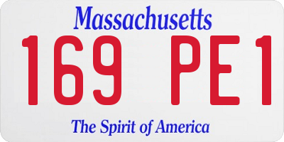MA license plate 169PE1