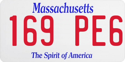 MA license plate 169PE6